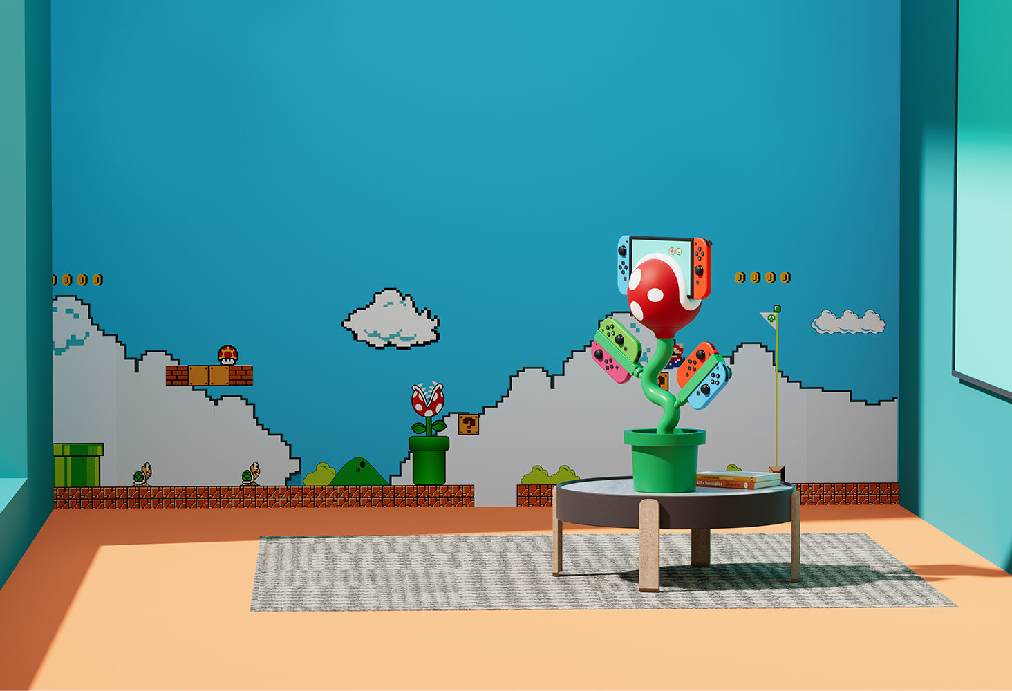 POWKONG Plantdock Nintendo Switch Dock with Joy-Con Charger Piranha MT 6 - Unique game style