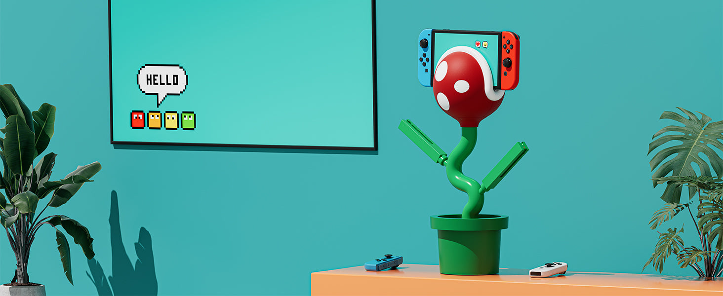 POWKONG Plantdock Nintendo Switch Dock with Joy-Con Charger Piranha PC 5 - Casting screem