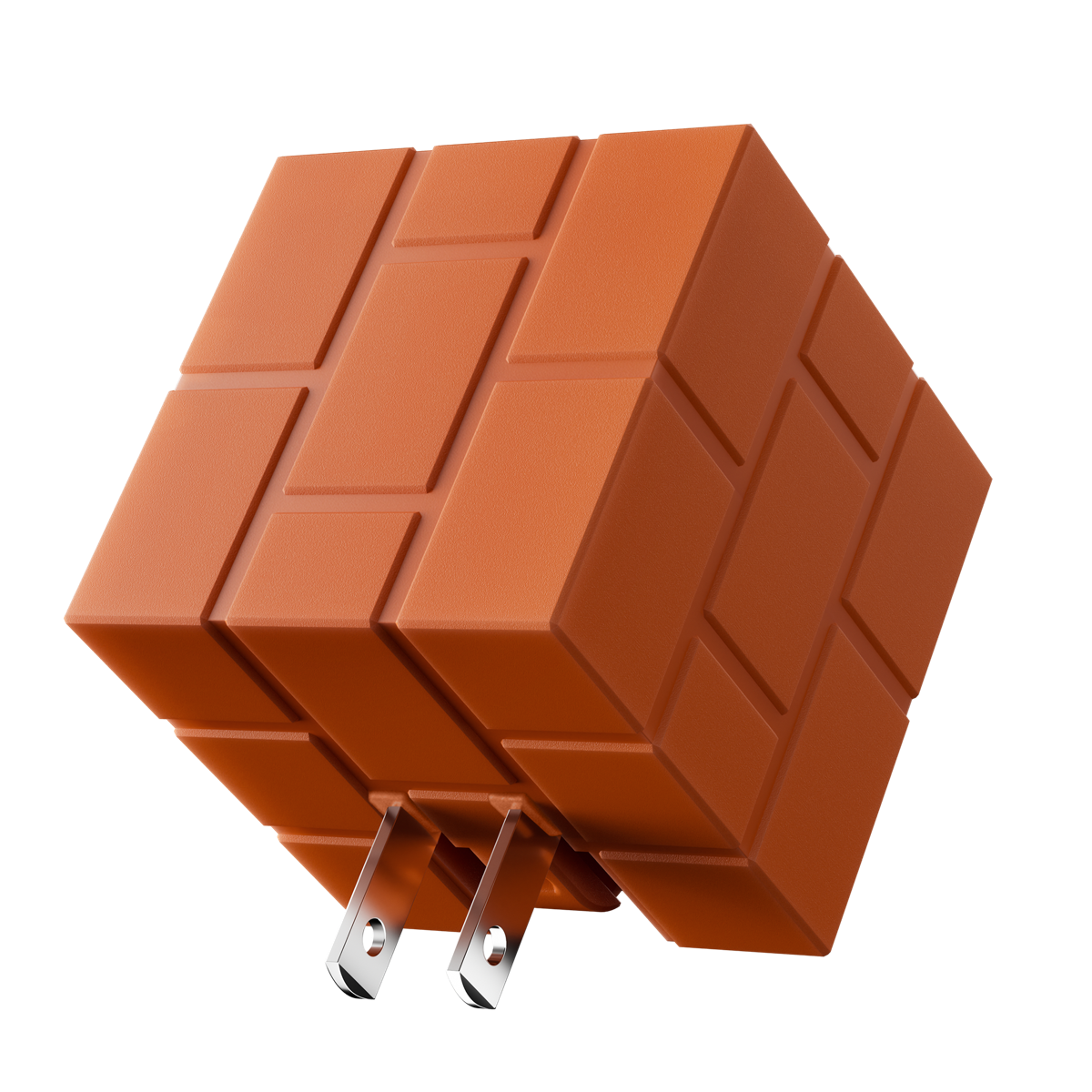 POWKONG Cubedock 2 original product angle with folding US prongs