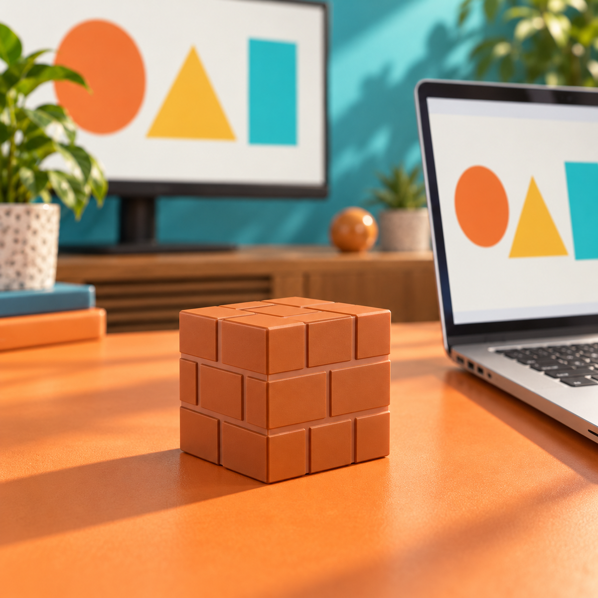 Cubedock 2 with a laptop and presentation screen