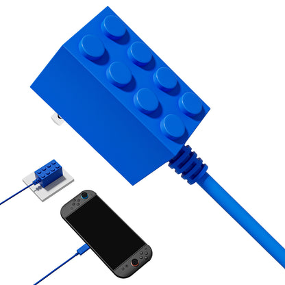 POWKONG Brickgeek 65W Switch/Switch2 Power Adapter - Blue
