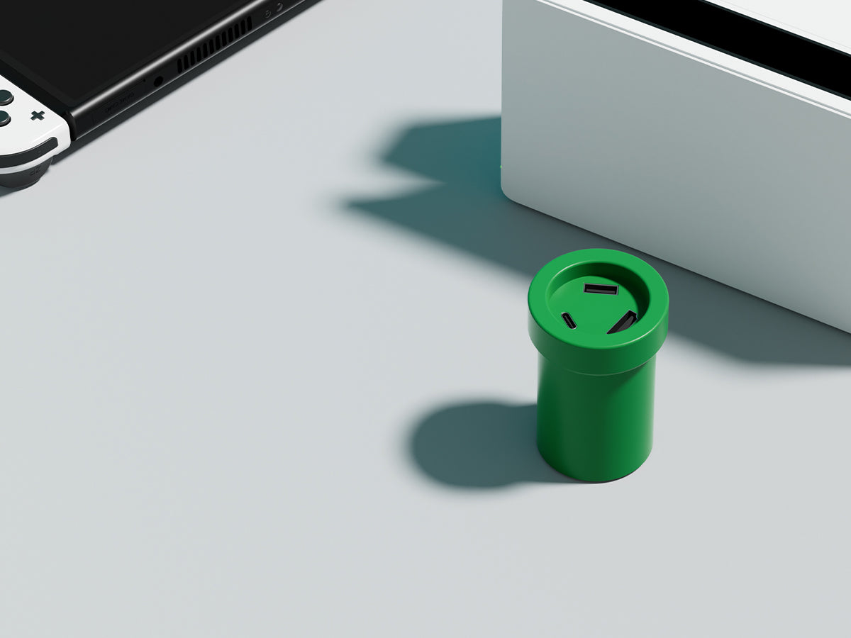 POWKONG Pipedock Green MT 7 - 84% Smaller than original Switch dock